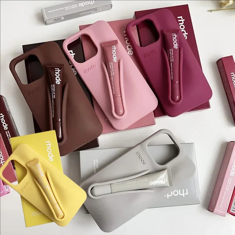Lipstick Holder Silicone Phone Case
