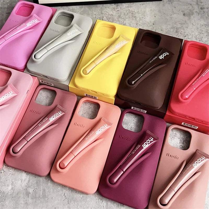 Lipstick Holder Silicone Phone Case