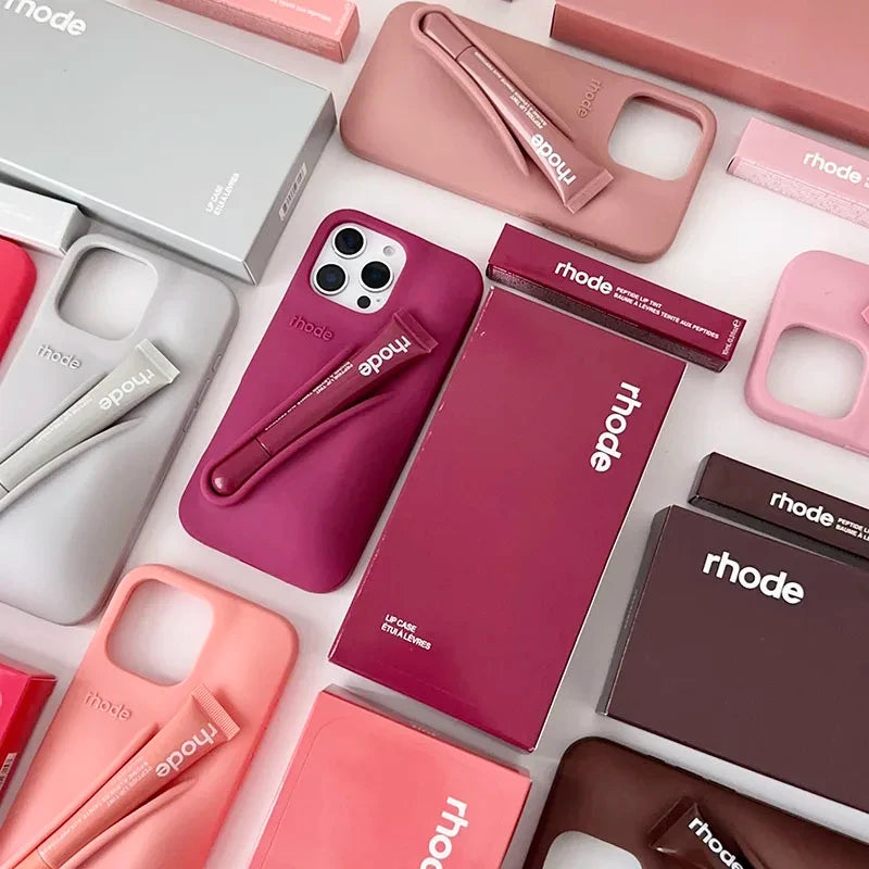 Lipstick Holder Silicone Phone Case