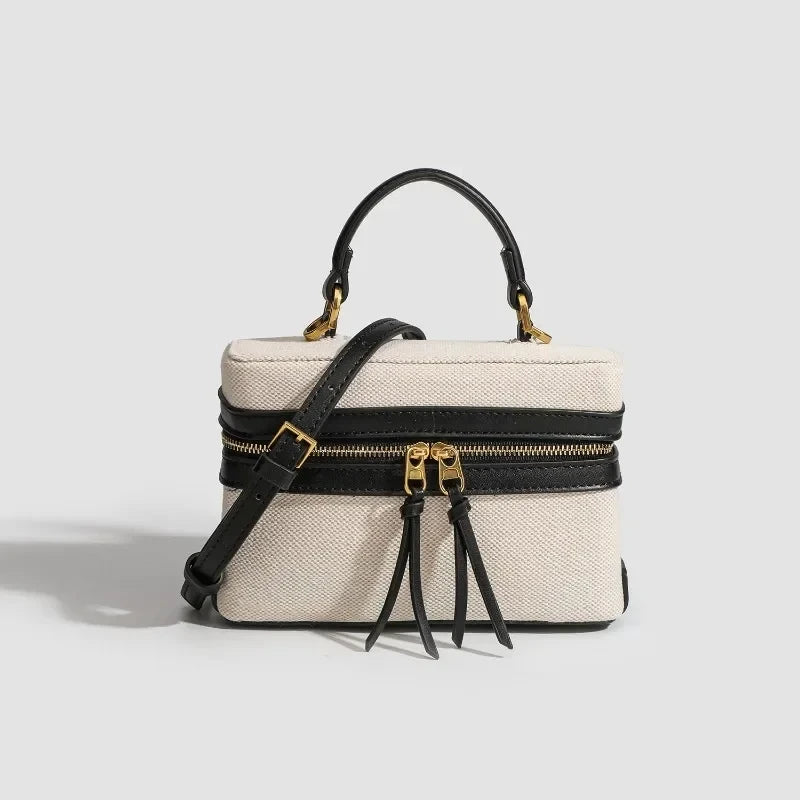 Canvas Crossbody Box Bag