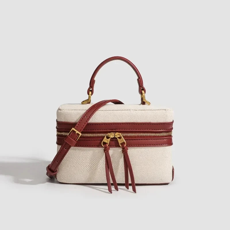 Canvas Crossbody Box Bag