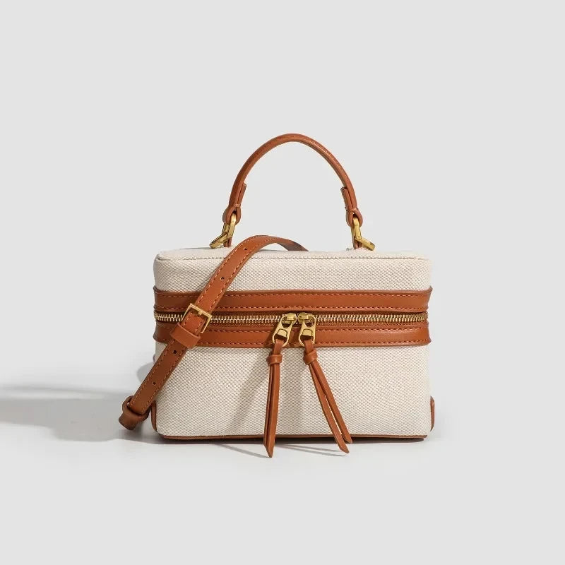 Canvas Crossbody Box Bag