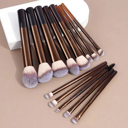 13-Piece Gold Makeup Brush Set